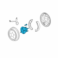 OEM 2008 Chevrolet Cobalt Rear Wheel Bearing (W/ Wheel Speed Sensor) Diagram - 15798483
