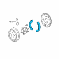 OEM Chevrolet Malibu Brake Shoes Diagram - 19256492