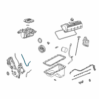 OEM 1996 Lincoln Mark VIII Front Cover Gasket Diagram - F3LY-6020-B