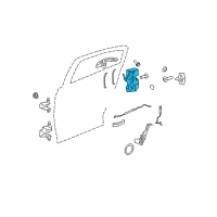 OEM 2010 Chrysler Sebring Rear Door Latch Diagram - 4589424AF