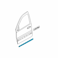 OEM 2005 Jeep Grand Cherokee APPLIQUE-Front Door Diagram - 55156848AE