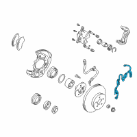 OEM 2000 Toyota RAV4 Front Speed Sensor Diagram - 89542-42030