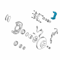 OEM 1996 Toyota RAV4 Caliper Mount Bracket Diagram - 47722-42010