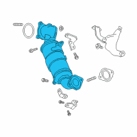 OEM 2017 Cadillac CT6 Manifold With Converter Diagram - 12674065