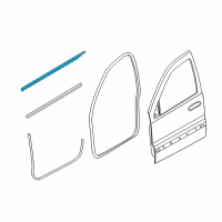 OEM Jeep Commander WEATHERSTRIP-Front Door Diagram - 55396694AF