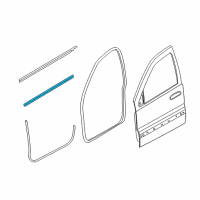 OEM Jeep Commander WEATHERSTRIP-Front Door Belt Diagram - 55396706AD