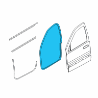 OEM 2007 Jeep Commander Seal-Front Door Diagram - 55396698AH