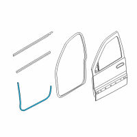 OEM 2006 Jeep Commander Seal-Front Door Diagram - 55396710AH