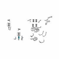 OEM 2009 Acura RDX Filter Set, Fuel Diagram - 17048-STK-A00