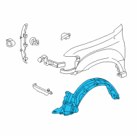 OEM 2005 Toyota Sequoia Fender Liner Diagram - 53875-0C040