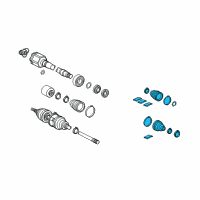 OEM Lexus RX350 Boot Kit, Front Drive Shaft Diagram - 04427-0E031