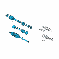 OEM Lexus RX350 Shaft Assembly, Front Drive Diagram - 43410-0E041