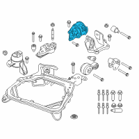 OEM Mercury Transmission Mount Diagram - 9E5Z-6038-A