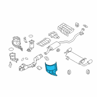 OEM 2014 Nissan Murano SHROUD-Catalyst Converter, Lower Diagram - 20851-JN00A