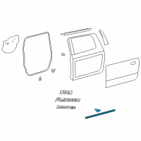 OEM 2009 Toyota Tundra Lower Weatherstrip Diagram - 67887-0C050