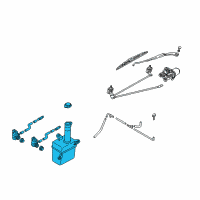 OEM 2002 Kia Spectra Windshield Washer Tank Assembly Diagram - 0K2B167480BDS