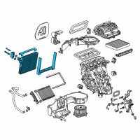 OEM 2019 Cadillac XTS Evaporator Core Diagram - 84409864