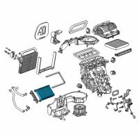 OEM Cadillac XTS Heater Core Diagram - 84633310