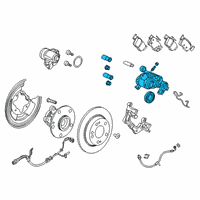 OEM Honda Insight Rear Caliper Sub-Assembly Diagram - 43019-TVA-A04