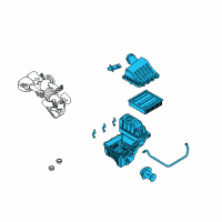 OEM Lincoln Navigator Air Cleaner Assembly Diagram - 7L1Z-9600-A