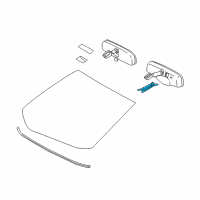 OEM Pontiac Vibe Cover, Inside Rear View Mirror Wiring Harness Diagram - 19184604