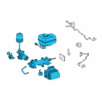 OEM 2005 Lexus GX470 Brake Booster Assy, W/Master Cylinder Diagram - 47050-60111