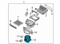 OEM Kia Seltos Motor & Fan Assembly-A/C Diagram - 97113Q5000