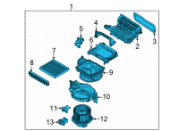 OEM 2021 Kia Seltos Blower Unit Diagram - 97100Q5280