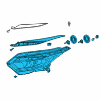 OEM Honda HR-V Headlight Assembly, Driver Side Diagram - 33150-T7A-A31