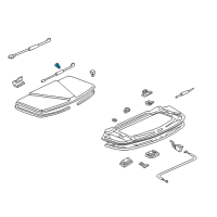 OEM 2001 Honda CR-V Holder, Rod Diagram - 90677-SE0-003