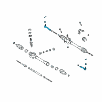 OEM 2005 Toyota Echo Outer Tie Rod Diagram - 45047-59026