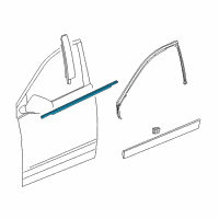 OEM Cadillac SRX Belt Weatherstrip Diagram - 20945537