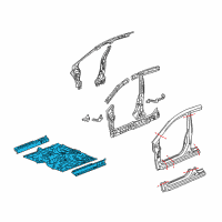 OEM Honda Insight Floor, FR. Diagram - 65100-TM8-A01ZZ