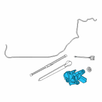 OEM Infiniti QX30 Motor Assy-Rear Window Wiper Diagram - 28710-5DA0B