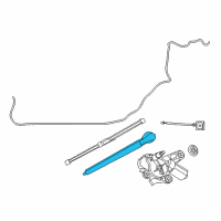 OEM Infiniti QX30 Rear Window Wiper Arm Assembly Diagram - 28781-5DA0A