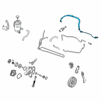 OEM 2010 Honda Accord Hose, Power Steering Feed (V6 Mt) Diagram - 53713-TE1-A05