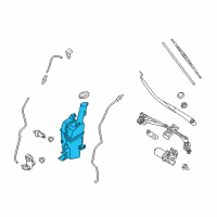 OEM 2020 Kia Sedona Windshield Washer Reservoir Assembly Diagram - 98620A9510