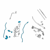 OEM Kia Sedona Washer Reservoir & Pump Assembly Diagram - 98610A9510