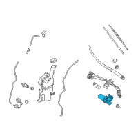 OEM 2021 Kia Sedona Windshield Wiper Motor Assembly Diagram - 98110A9000