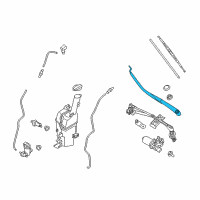 OEM 2018 Kia Sedona Windshield Wiper Arm Assembly Driver Diagram - 98311A9000