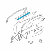 OEM 2004 Pontiac Grand Am Sealing Strip-Front Side Door Window Inner Diagram - 22615487