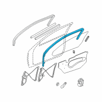 OEM 1999 Oldsmobile Alero Channel Asm-Front Side Door Window Diagram - 22623406