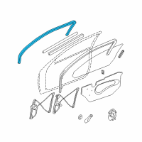 OEM 2002 Oldsmobile Alero Weatherstrip Asm-Roof Side Rail Diagram - 22614341