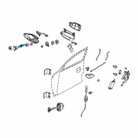 OEM Pontiac GTO Cylinder, Front Side Door Lock Diagram - 92142175