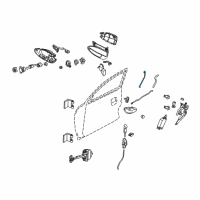 OEM 2000 Cadillac Catera Rod, Front Side Door Lock Cyl Diagram - 90457157