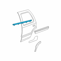 OEM 2002 Cadillac Escalade Belt Weatherstrip Diagram - 15136067