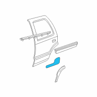 OEM 2003 GMC Yukon Lower Molding Diagram - 88980828