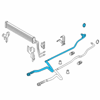 OEM BMW M6 Gran Coupe Transmission Oil Cooler Line, Return Diagram - 17-22-2-284-270