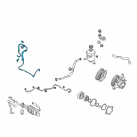 OEM 2012 Hyundai Veracruz Hose Assembly-Power Steering Oil Pressure Diagram - 57510-3J020