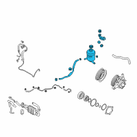 OEM Hyundai Reservoir & Hose Assembly-Power Steering G Diagram - 57190-3J000
